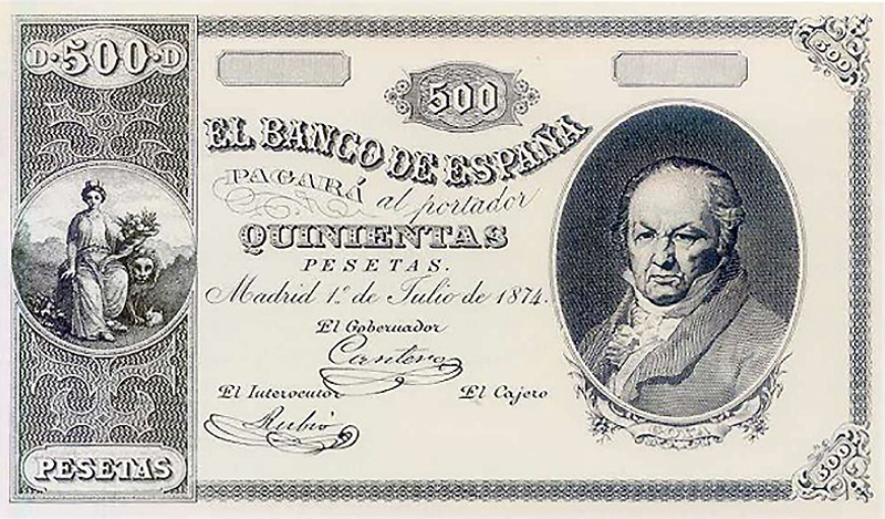 Front of Spain p4: 500 Pesetas from 1874
