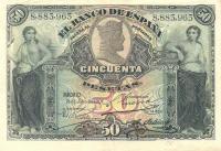 p63b from Spain: 50 Pesetas from 1931