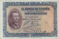 p71b from Spain: 25 Pesetas from 1931