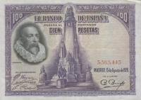 p76a from Spain: 100 Pesetas from 1928