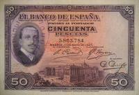 p80a from Spain: 50 Pesetas from 1931