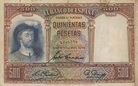 p84 from Spain: 500 Pesetas from 1931