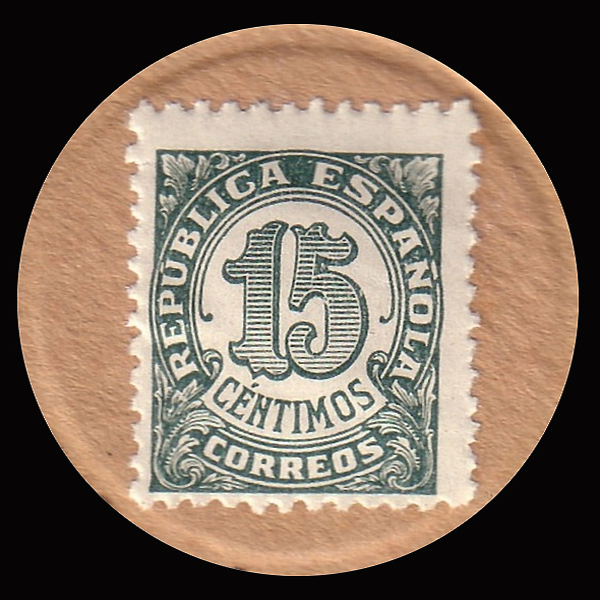 Front of Spain p96B: 15 Centimos from 1938