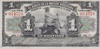 p102b from Bolivia: 1 Boliviano from 1911