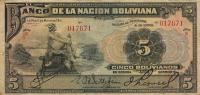 Gallery image for Bolivia p106a: 5 Bolivianos