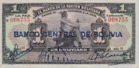 p112 from Bolivia: 1 Boliviano from 1929