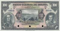 p125s from Bolivia: 100 Bolivianos from 1928