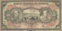 p126b from Bolivia: 500 Bolivianos from 1928