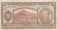 p131 from Bolivia: 20 Bolivianos from 1928