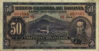 p132 from Bolivia: 50 Bolivianos from 1928