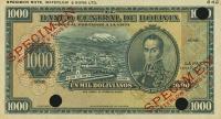 p135ct from Bolivia: 1000 Bolivianos from 1928