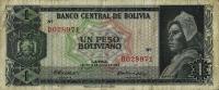 p152a from Bolivia: 1 Peso Boliviano from 1962