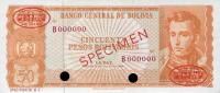 Gallery image for Bolivia p162s2: 50 Pesos Bolivianos