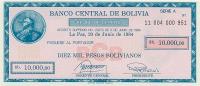 p186 from Bolivia: 10000 Pesos Bolivianos from 1984