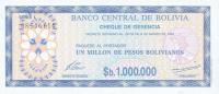 p192Ca from Bolivia: 1000000 Pesos Bolivianos from 1985