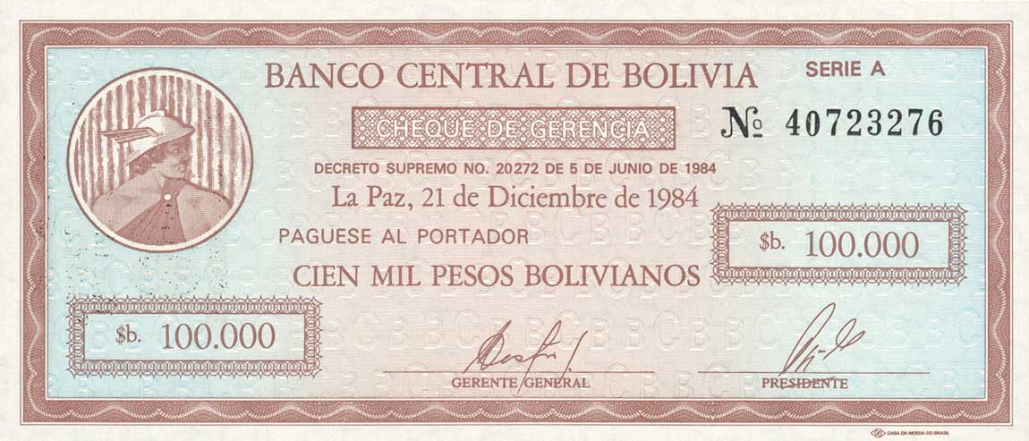 Front of Bolivia p197: 10 Centavos from 1987