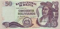 p206b from Bolivia: 50 Boliviano from 1997