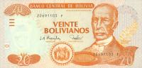 p224 from Bolivia: 20 Boliviano from 2001
