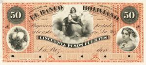Gallery image for Bolivia pS115p: 50 Peso Fuerte