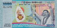 p122a from Sri Lanka: 1000 Rupees from 2009