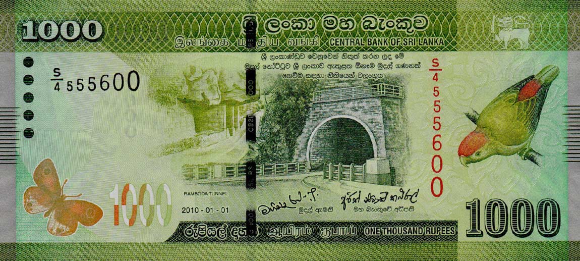 Front of Sri Lanka p127a: 1000 Rupees from 2010