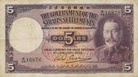 p17b from Straits Settlements: 5 Dollars from 1935