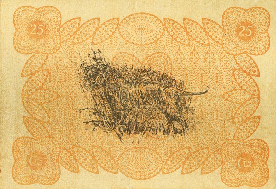 Back of Straits Settlements p7: 25 Cents from 1917