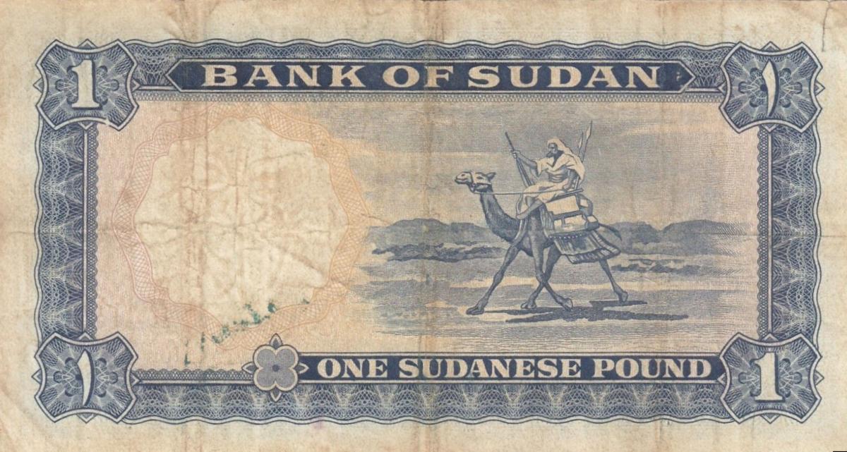 Back of Sudan p8c: 1 Pound from 1966