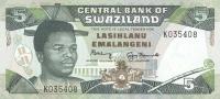 p19b from Swaziland: 5 Emalangeni from 1994