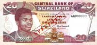 Gallery image for Swaziland p25s2: 20 Emalangeni