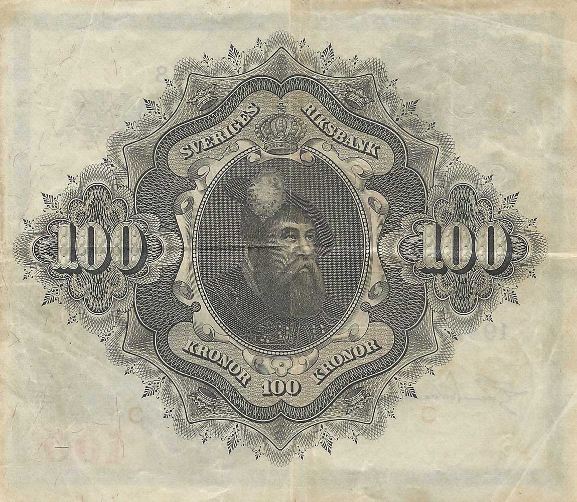 Back of Sweden p36ad: 100 Kronor from 1948