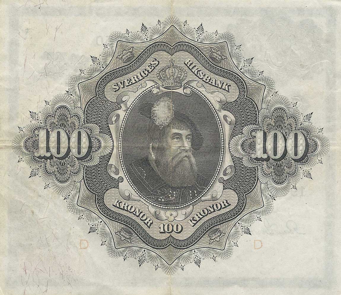 Back of Sweden p36af: 100 Kronor from 1950