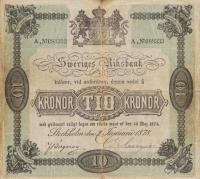 p3e from Sweden: 10 Kronor from 1878