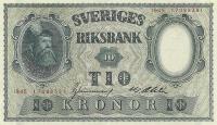 p40f from Sweden: 10 Kronor from 1945