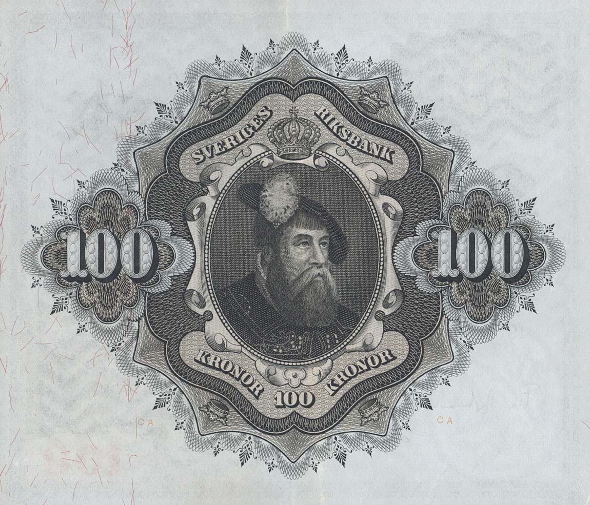 Back of Sweden p48b: 100 Kronor from 1960