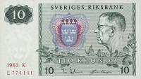 p52a from Sweden: 10 Kronor from 1963
