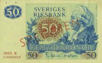 p53s from Sweden: 50 Kronor from 1965