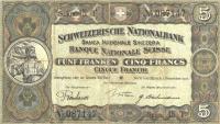 p11g from Switzerland: 5 Franken from 1926
