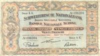 p12d from Switzerland: 20 Franken from 1918