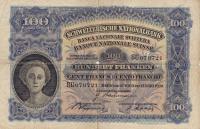 p35k from Switzerland: 100 Franken from 1939