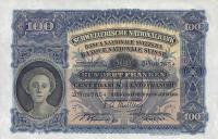 p35v from Switzerland: 100 Franken from 1949