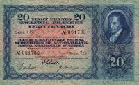 p39e from Switzerland: 20 Franken from 1935