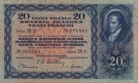 p39r from Switzerland: 20 Franken from 1950