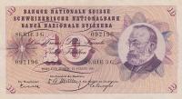 p45a from Switzerland: 10 Franken from 1955
