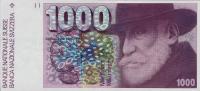 p59a from Switzerland: 1000 Franken from 1977