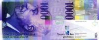 p74c from Switzerland: 1000 Franken from 2006