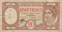 p12b from Tahiti: 20 Francs from 1928