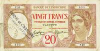 p12e from Tahiti: 20 Francs from 1928