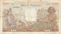 p15c from Tahiti: 1000 Francs from 1940