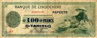 p17b from Tahiti: 100 Francs from 1943